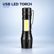 Rechargeable USB LED Flashlight Torch 3 Modes