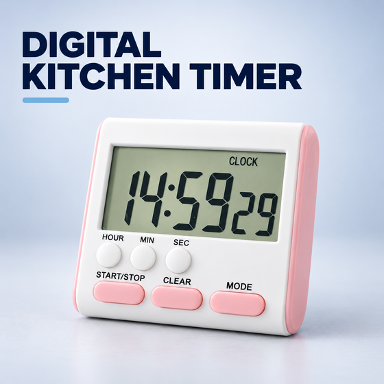 Digital Kitchen Timer and 24-hour Alarm Clock