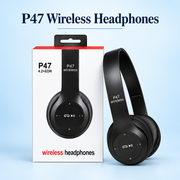 P47 Foldable Wireless Bluetooth Headphones with Stereo Sound and Headband Design