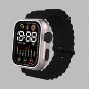 Silicone New Fashion Multicolor LED Sports Watch for Men