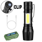 Rechargeable USB LED Flashlight Torch 3 Modes