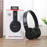 P47 Foldable Wireless Bluetooth Headphones with Stereo Sound and Headband Design