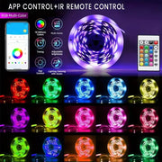RGB 5050 LED Strip Lights with Remote & App Support