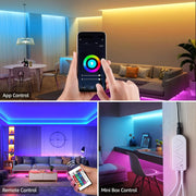 RGB 5050 LED Strip Lights with Remote & App Support